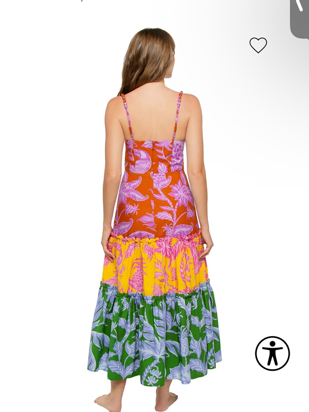 Farm Rio Tiered Tropical Swing midi Dress size XL NEW - Picture 8 of 10
